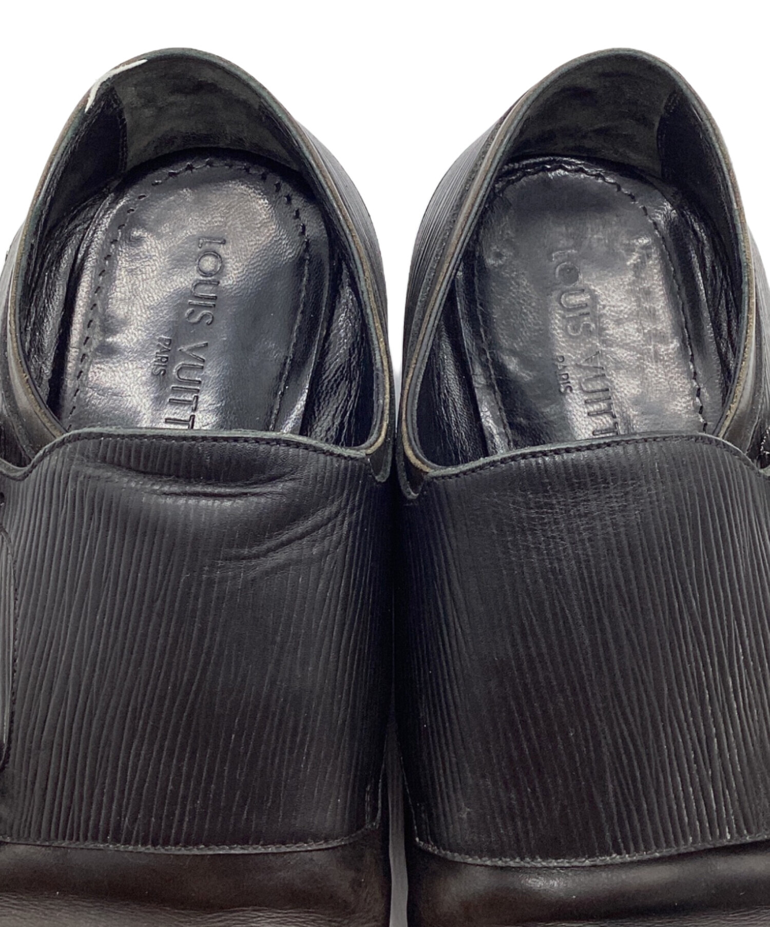 LOUIS VUITTON◇ダブルモンクストラップシューズ/25.5cm/BLK/レザー