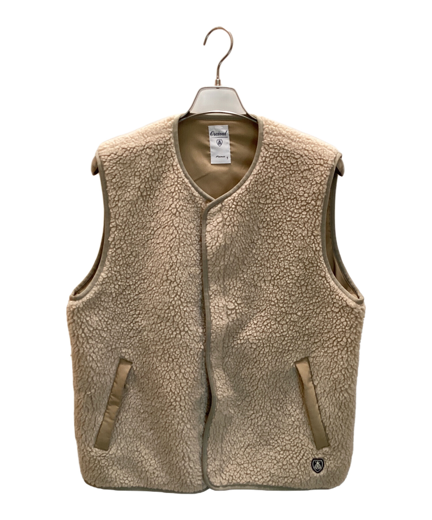 中古・古着通販】ORCIVAL (オーシバル) ウールボアベスト ベージュ
