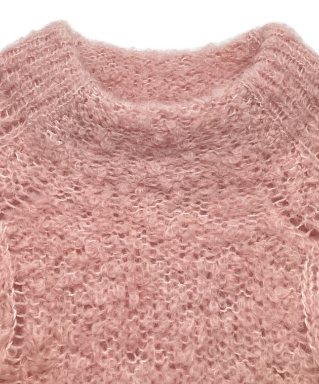 美品✨CINOH アルパカ　ラグランボトルネックニット　ピンク 中古・古着通販】CINOH (チノ) ALPACA RAGLAN BOTTLE NECK KNIT