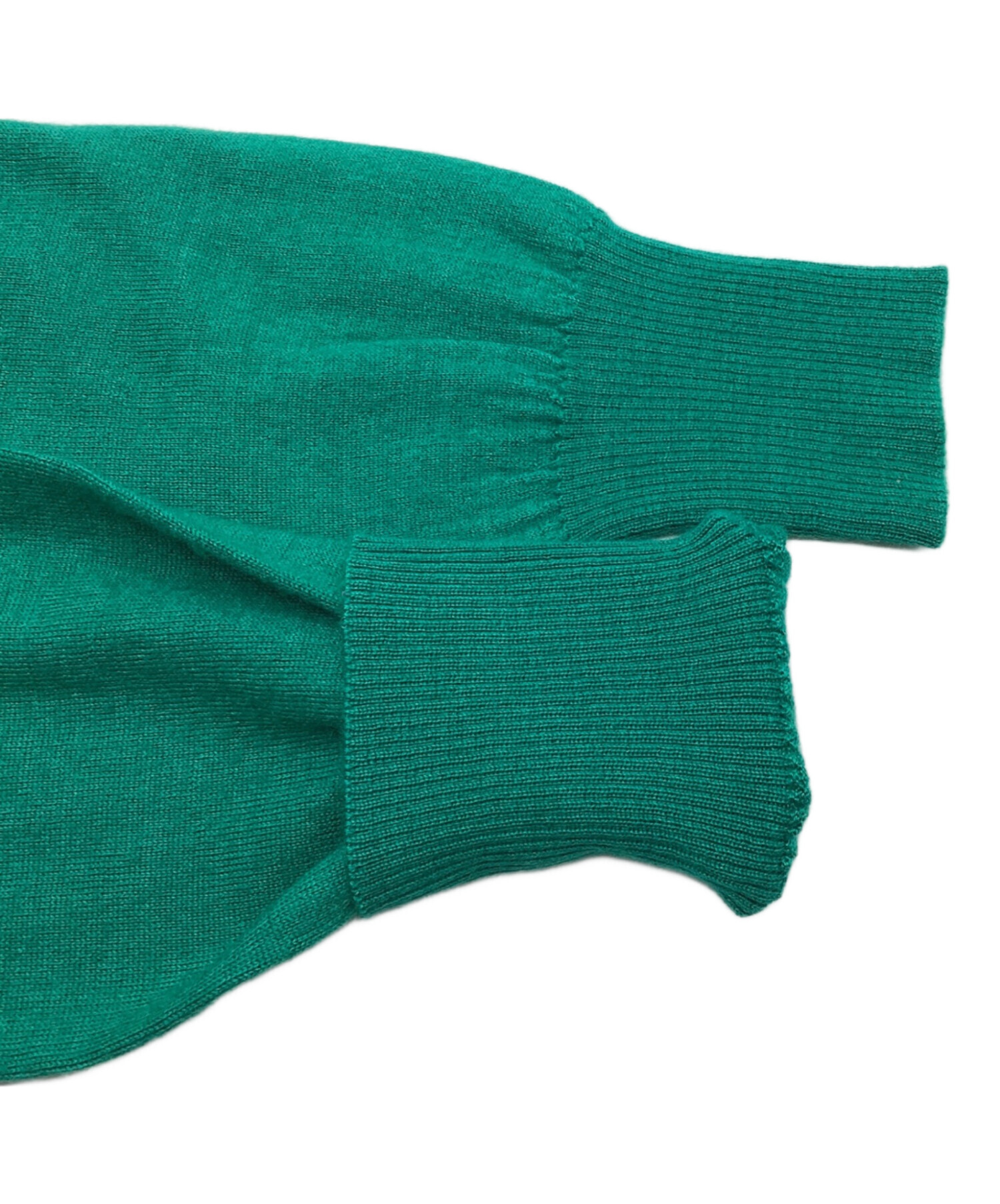 Drawer カシミヤ100% Ｖネック フリンジ ニット グリーン Drawer カシミヤ100% Vネック フリンジ ニット グリーン - メルカリ