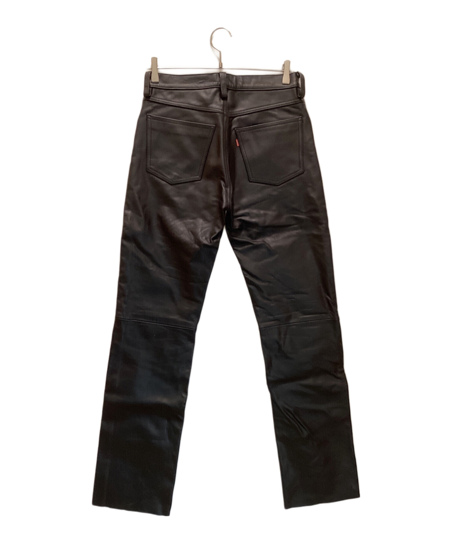 中古・古着通販】JOHNBULL (ジョンブル) カウレザーパンツ ブラック