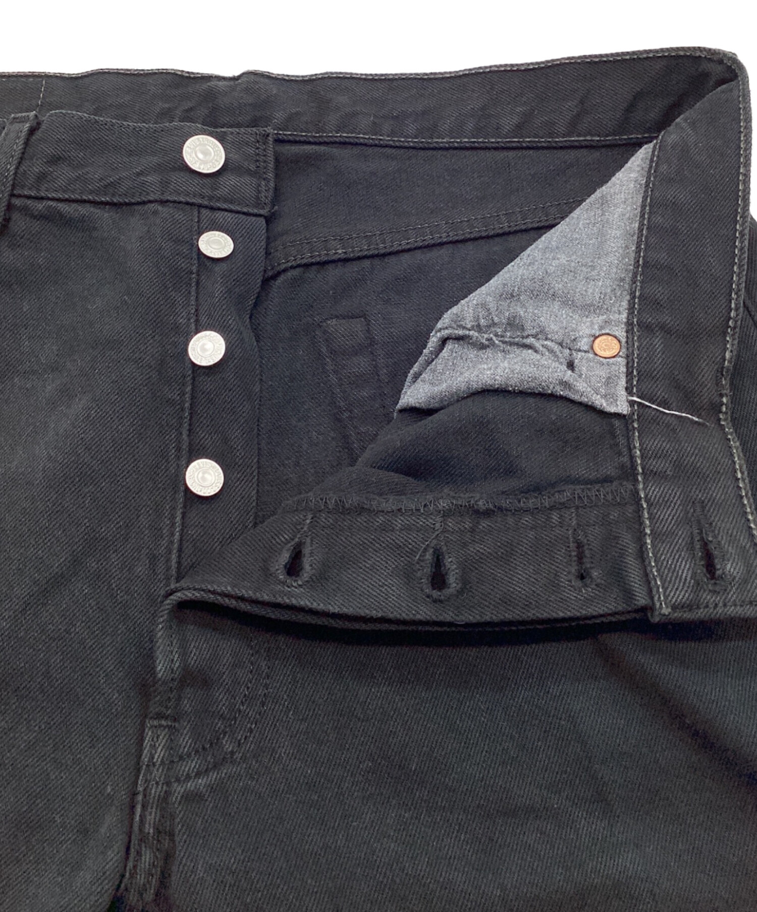 中古・古着通販】LEVI'S (リーバイス) 古着後染めブラックデニム 501