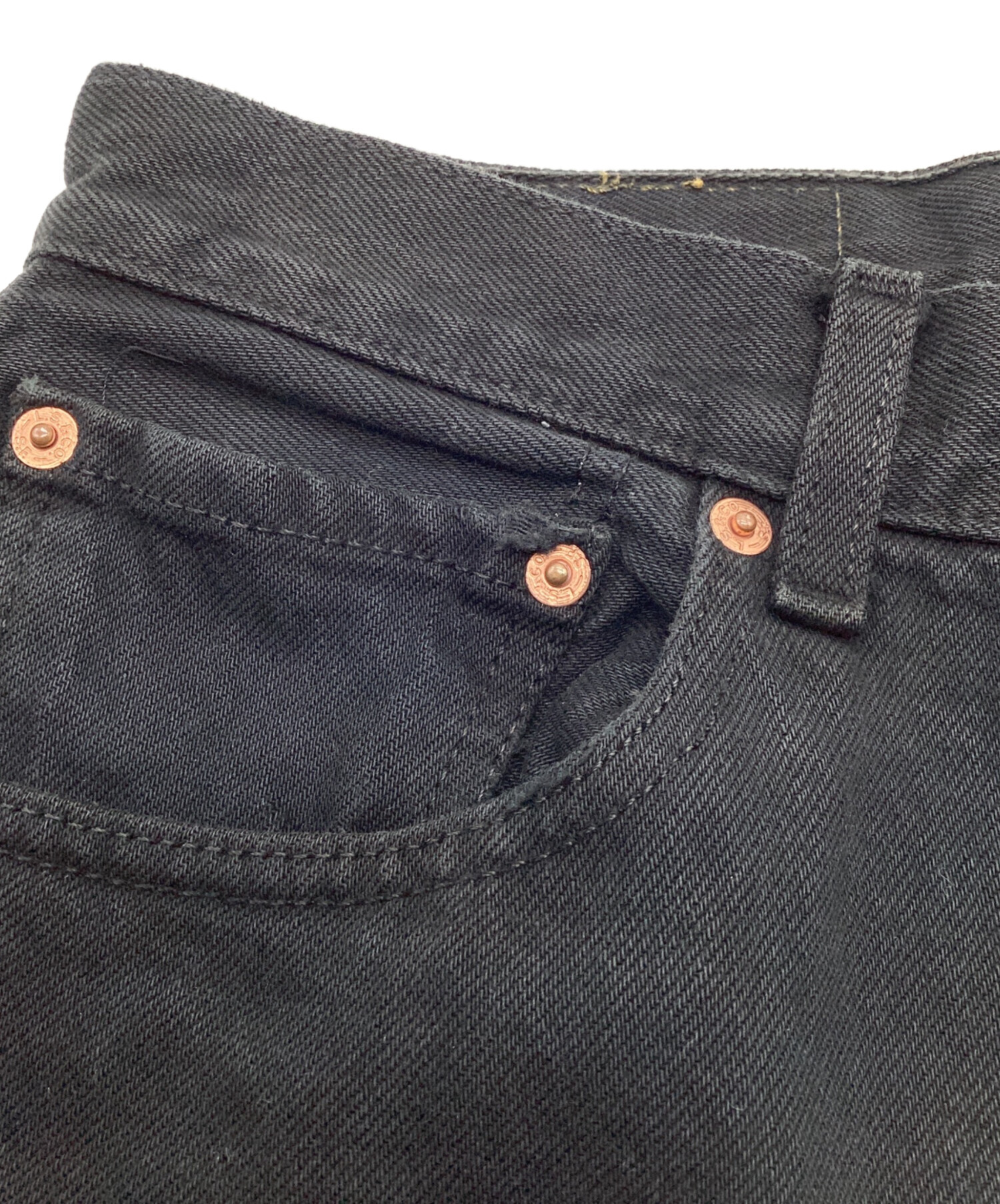 中古・古着通販】LEVI'S (リーバイス) 古着後染めブラックデニム 501