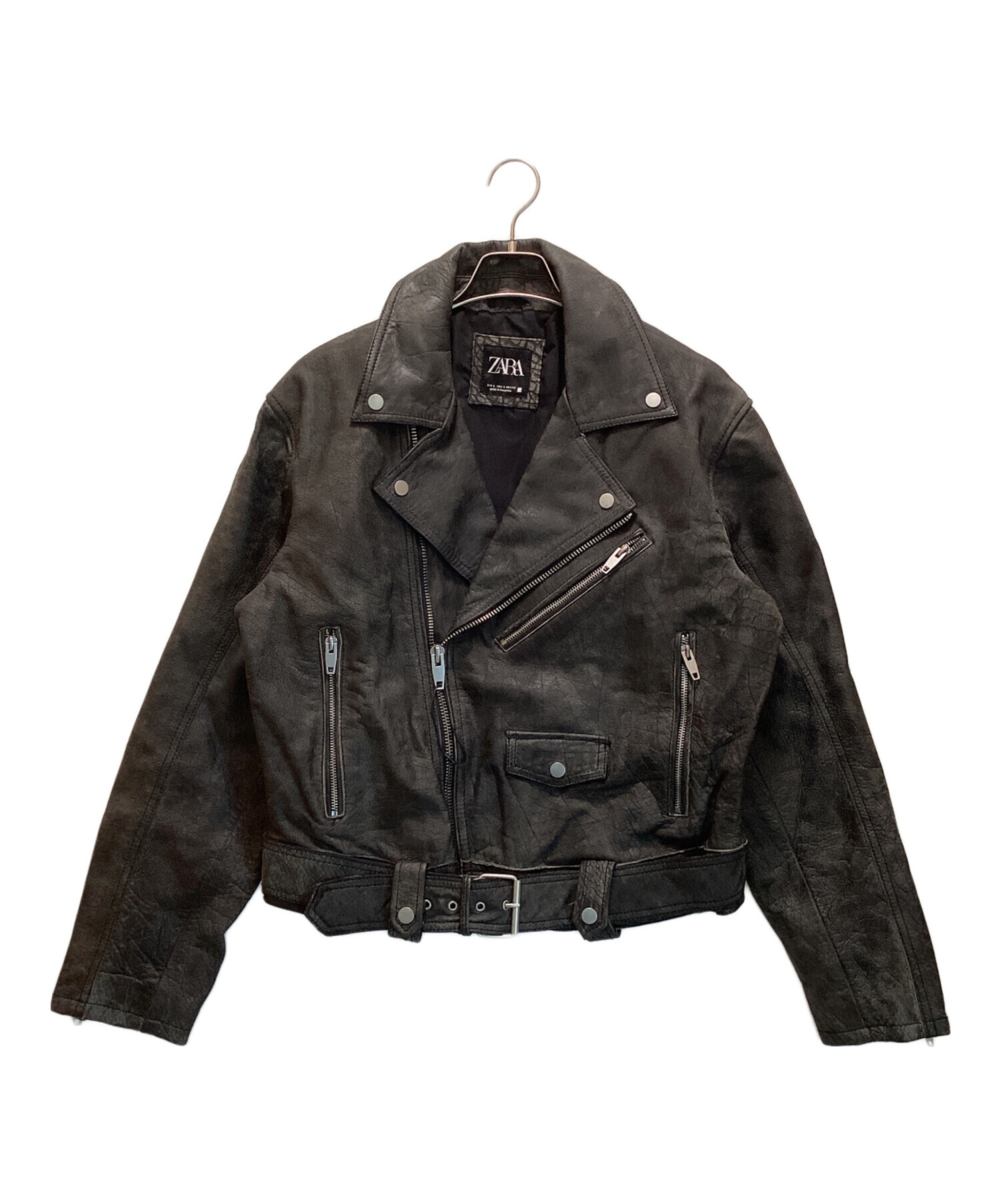 ZARA TRF レザー　ライダース　ジャケット　本革　希少 ZARA - 新品☆ZARA trf ザラ レザーテイストライダース