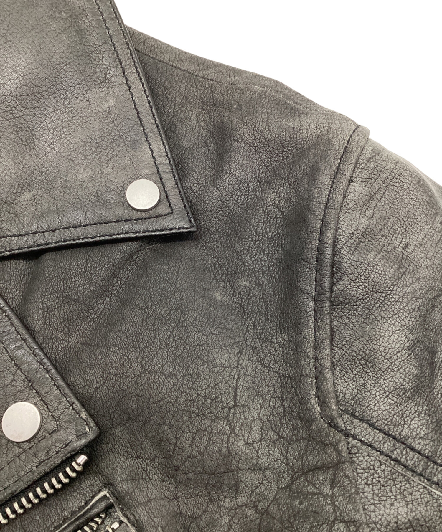 中古・古着通販】ZARA (ザラ) バッファローレザー ダブルライダース