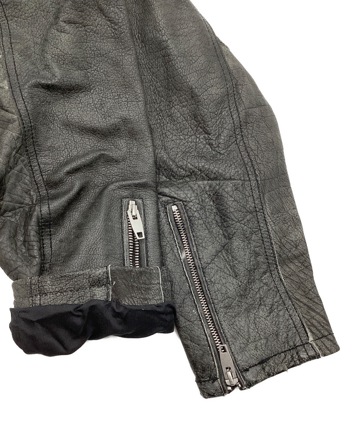 中古・古着通販】ZARA (ザラ) バッファローレザー ダブルライダース