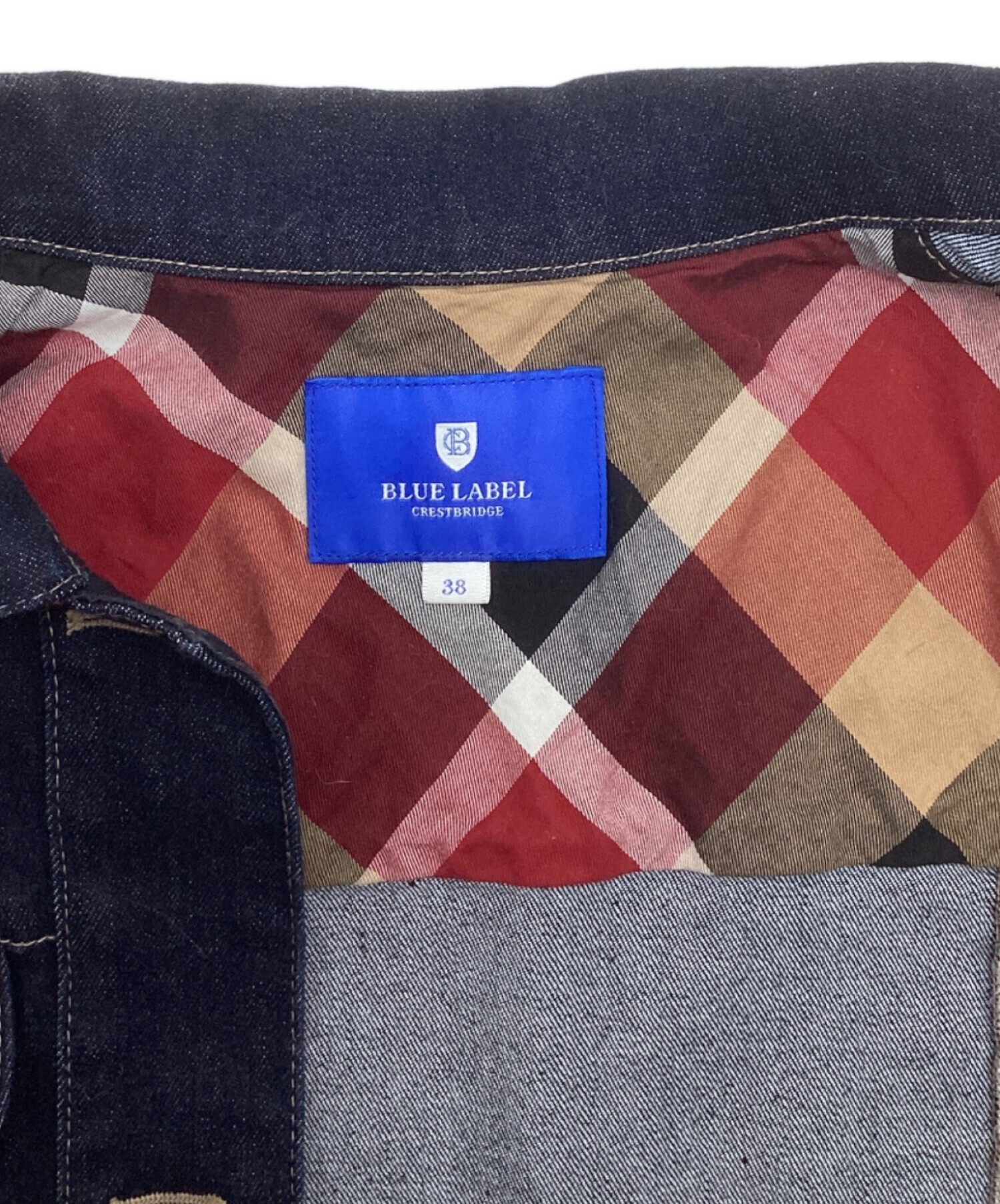 【未使用タグ付き】ブルーレーベルクレストブリッジ デニムジャケット CBチェック 中古・古着通販】BLUE LABEL CRESTBRIDGE (ブルーレーベルクレスト