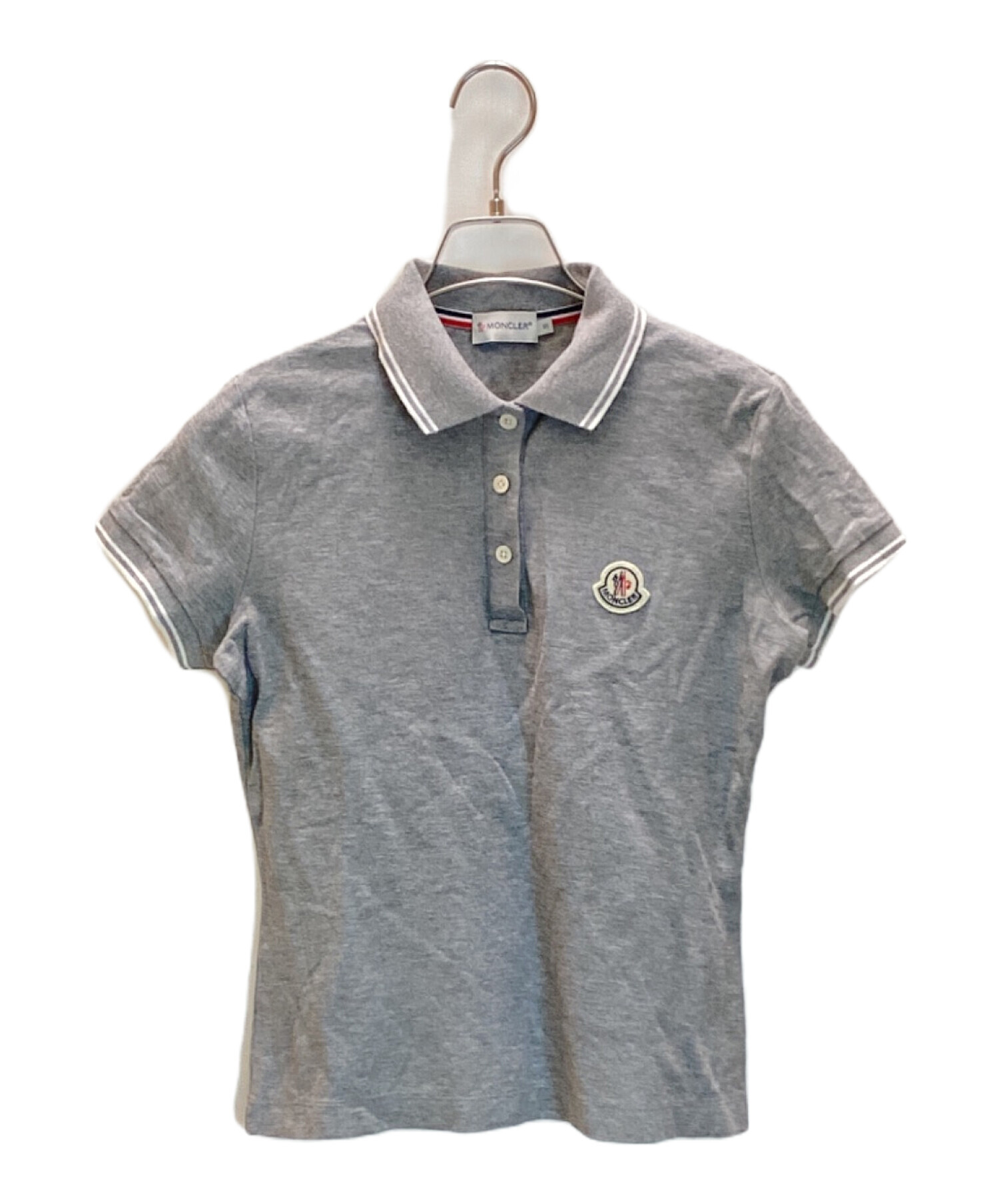 美品！MONCLER グレー ポロシャツ モンクレールMONCLER グレーポロシャツ