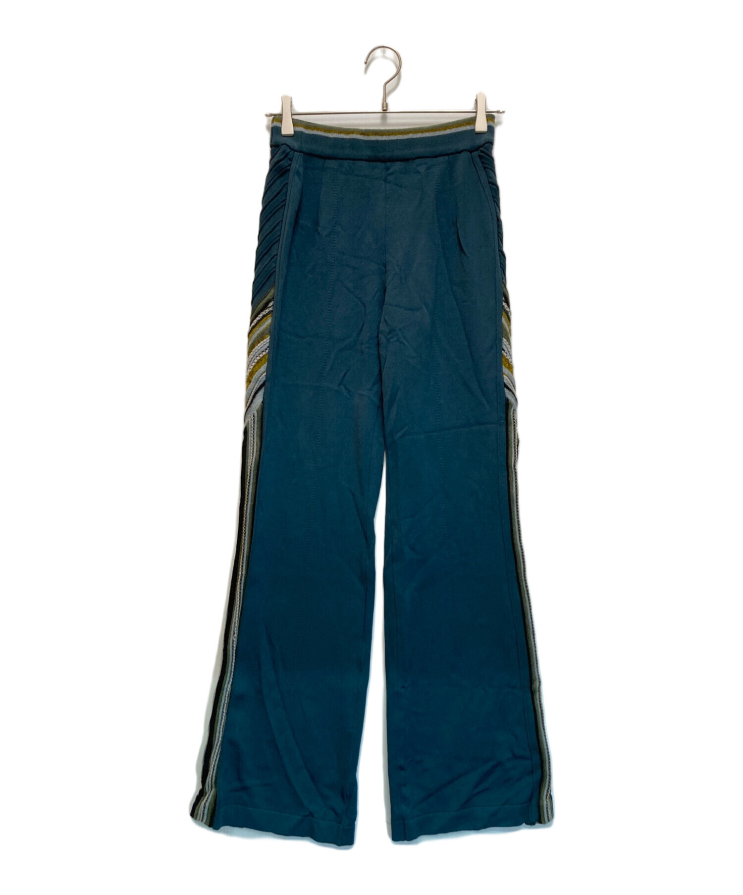 Mame kurogouchi ジャガード ニット 　パンツ 中古・古着通販】Mame Kurogouchi (マメクロゴウチ) ストライプ