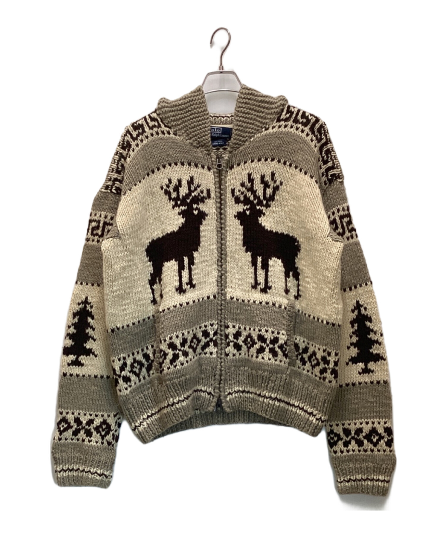 POLO RALPH LAUREN ニット カーディガン カウチン 中古・古着通販】POLO RALPH LAUREN (ポロ・ラルフローレン) カウチン