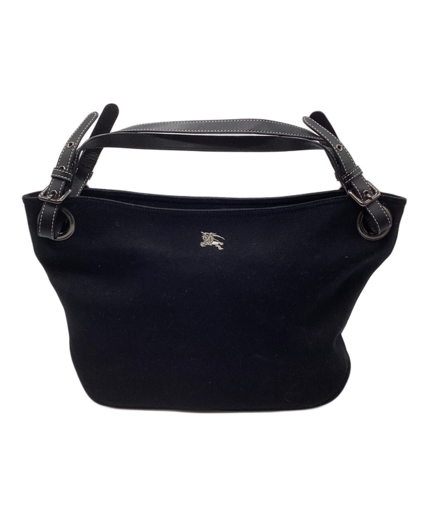 バーバリーブルーレーベル ショルダーバッグ キャンバス レザー