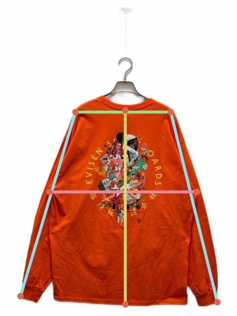 中古・古着通販】EVISEN (エビセン) 浮世バックプリントロンT オレンジ