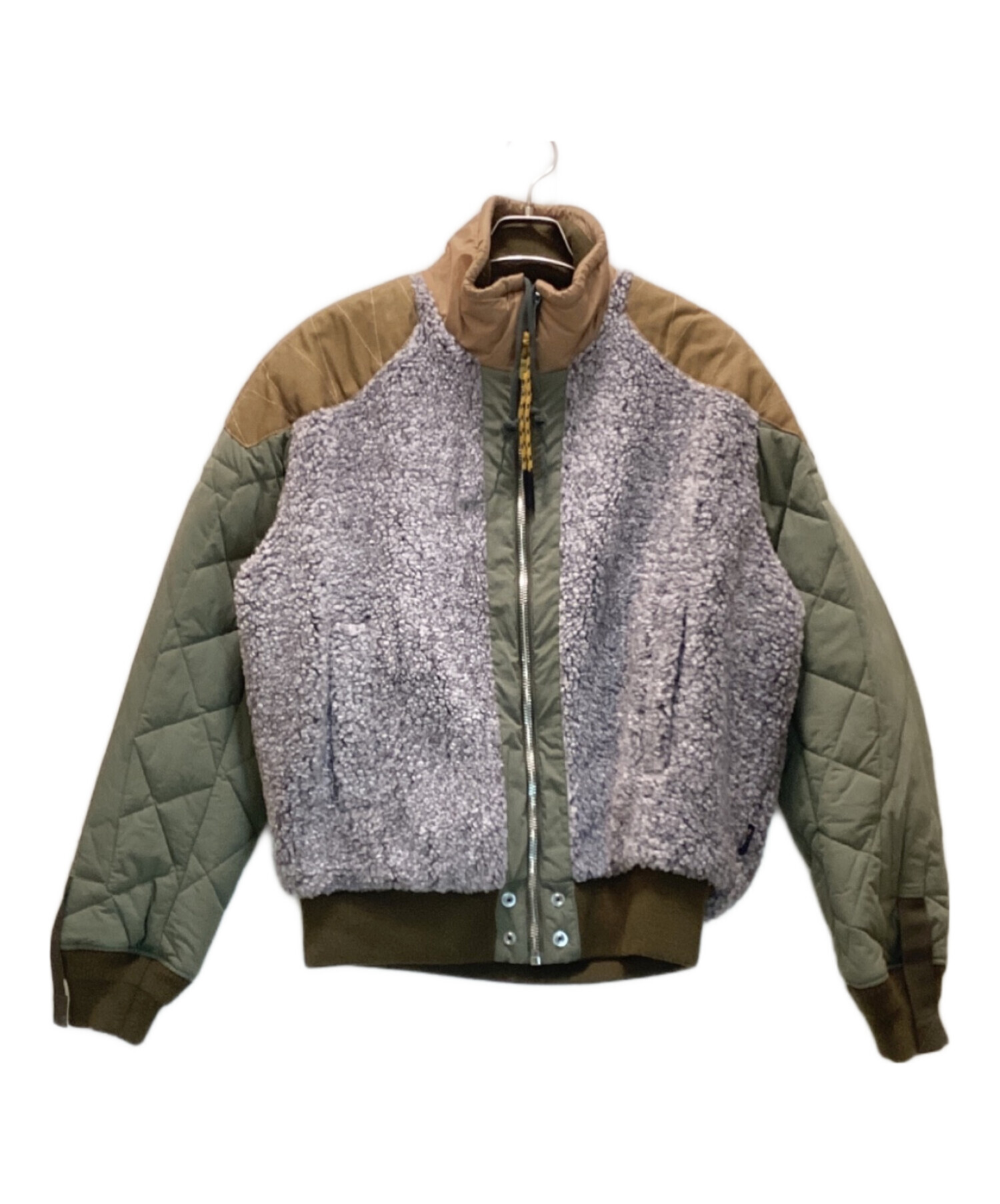 中古・古着通販】DIESEL (ディーゼル) ボア切替ブルゾン カーキ サイズ