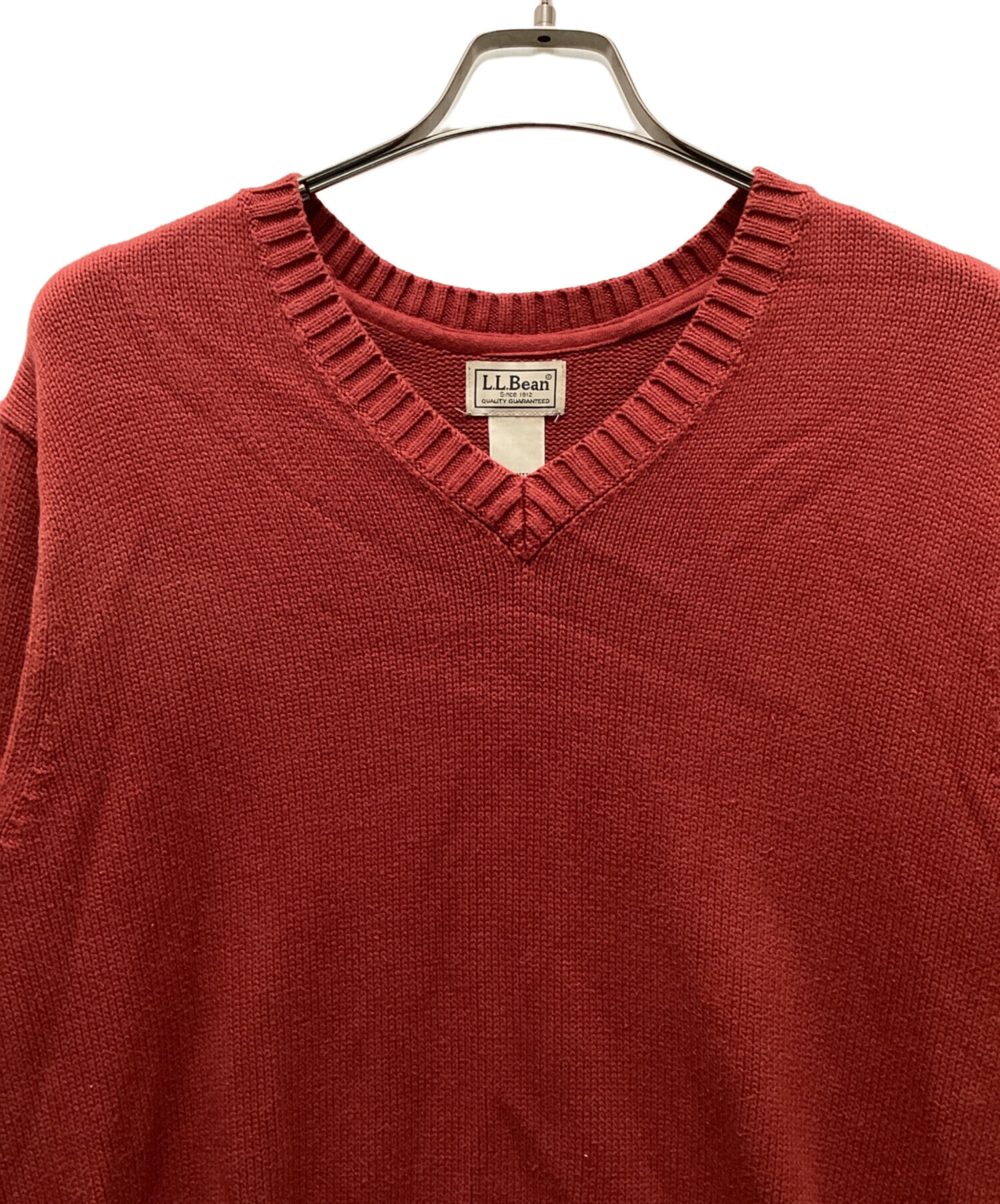 中古・古着通販】L.L.Bean (エルエルビーン) Vネックコットンニット