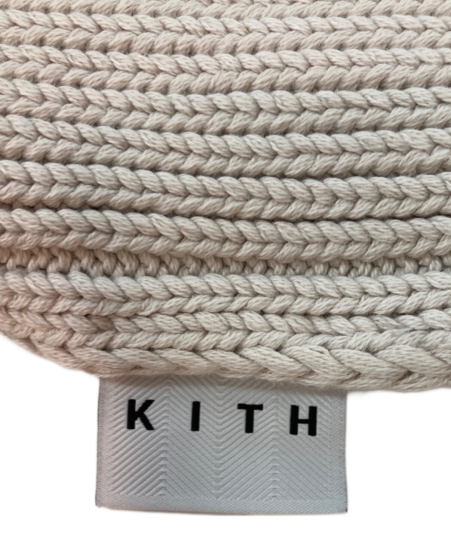 中古・古着通販】KITH (キス) ロゴ刺繍 ウォッシュ加工 ニットスカーフ 