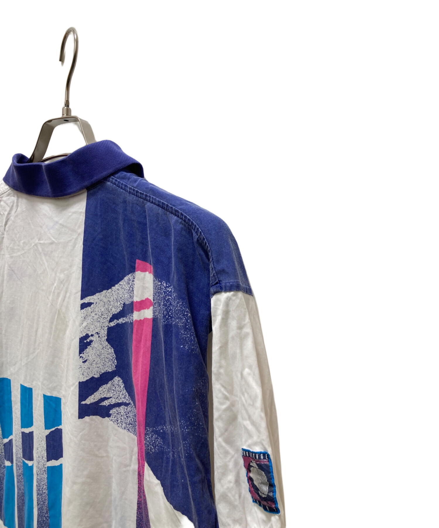 中古・古着通販】NIKE (ナイキ) 90'sポロシャツ ホワイト×パープル