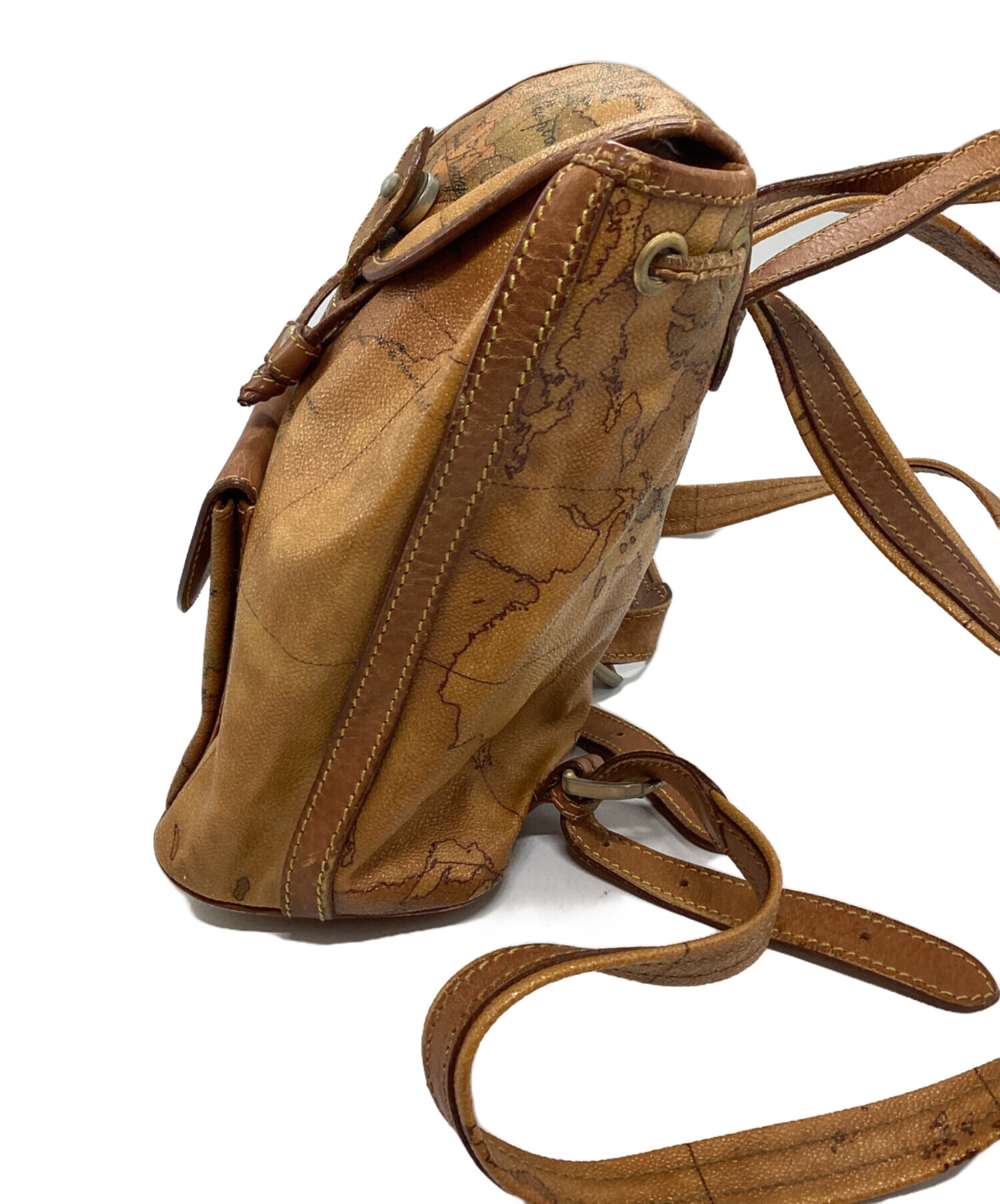 【極美品】PRIMA CLASSE ヴィンテージ ミニリュック クラシカルマップ ☆Prima Classe☆ マップ柄ミニリュック【イタリア買付】 (PRIMA