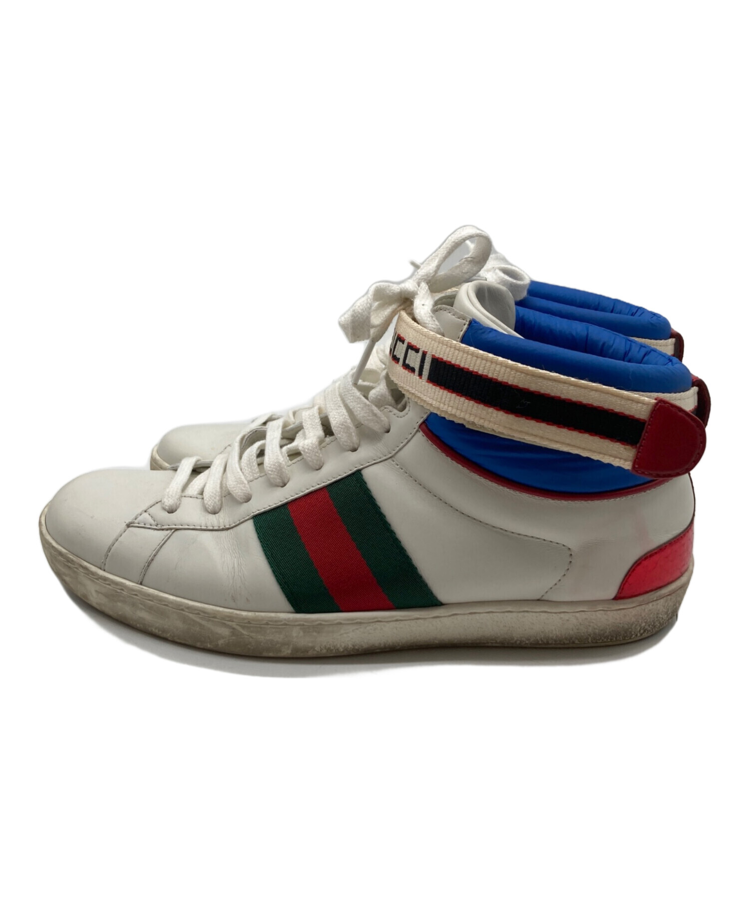 中古・古着通販】GUCCI (グッチ) ハイカットスニーカー ホワイト