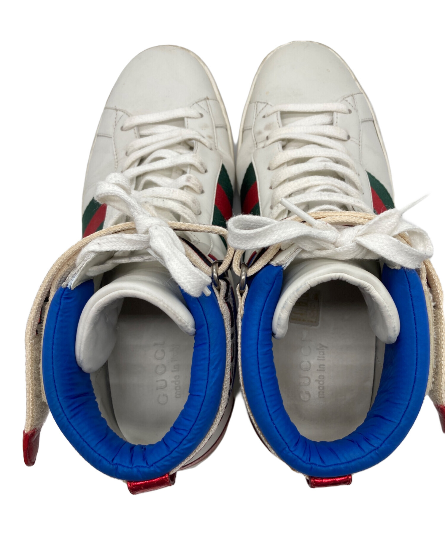 正規品GUCCI ハイカットスニーカー 中古・古着通販】GUCCI (グッチ) ハイカットスニーカー ホワイト