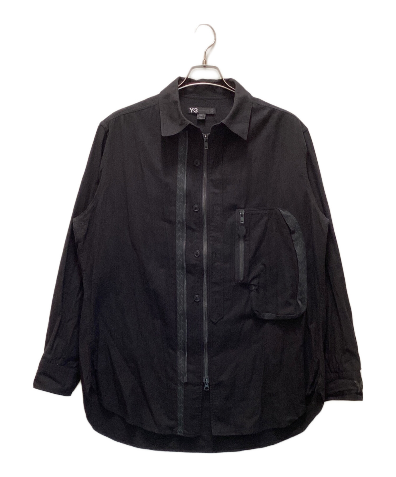 中古・古着通販】Y-3 (ワイスリー) ダブルジップロングシャツ ブラック 