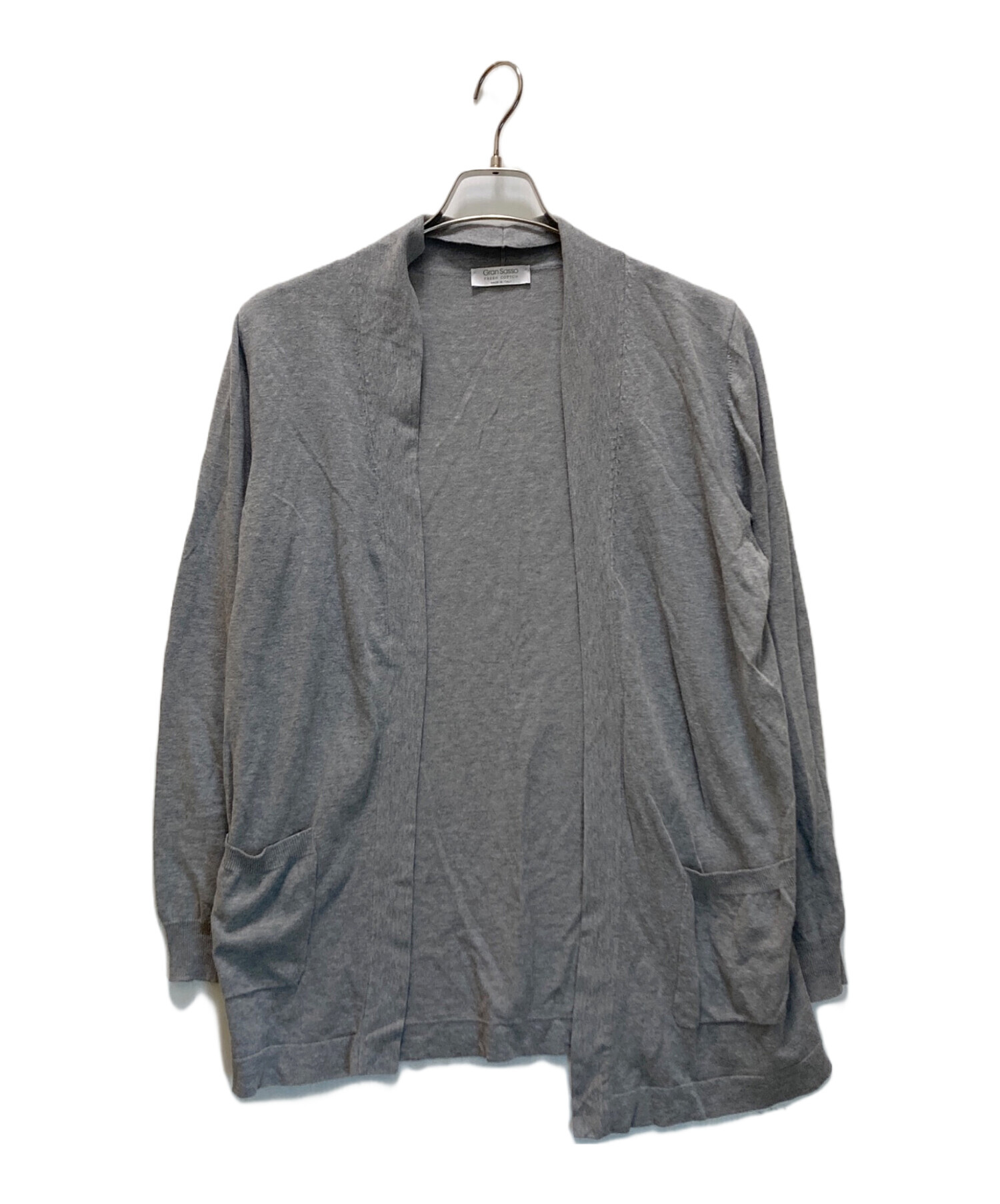 グランサッソ Gran Sasso ロング カーディガン 長袖 F 白 グランサッソ Gran Sasso ロング カーディガン 長袖 F 白