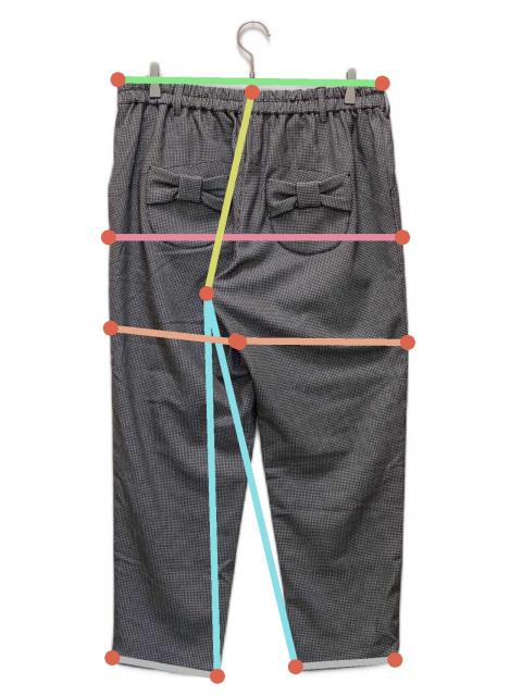 中古・古着通販】yukiemon (ユキエモン) 千鳥柄パンツ ホワイト