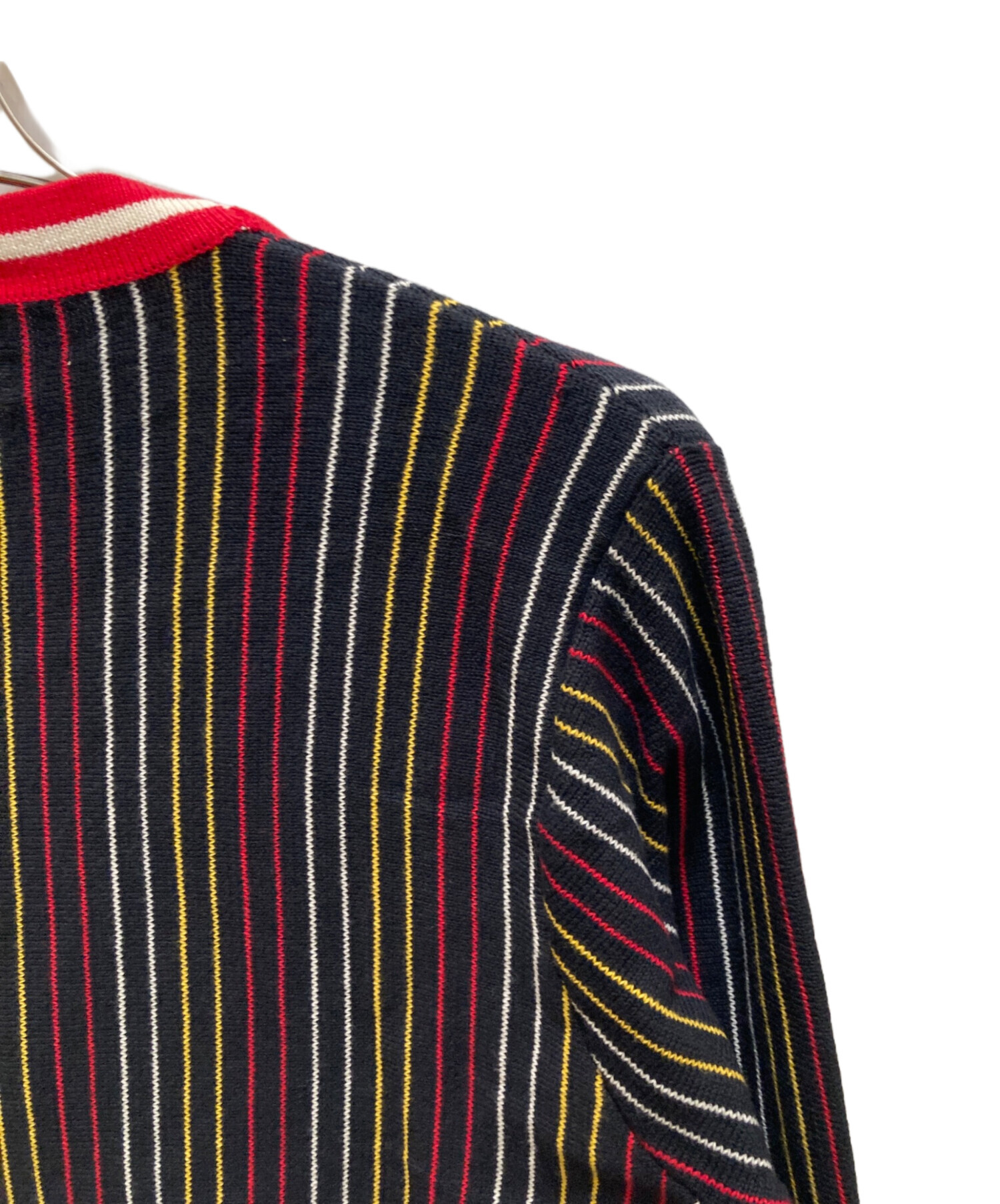 中古・古着通販】stussy (ステューシー) ストライプニットカーディガン 