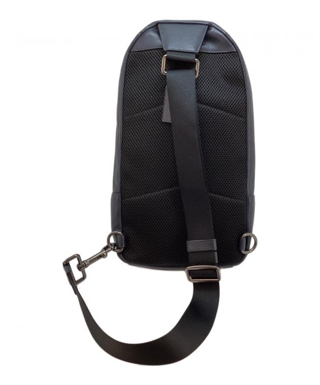中古・古着通販】COACH (コーチ) レザーボディーバッグ ネイビー