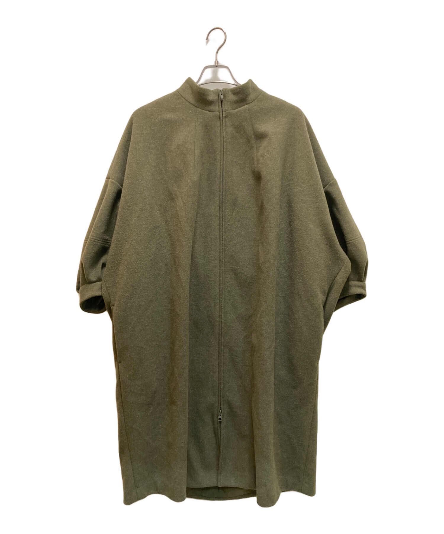 BEARDSLEY ビアズリー ウール ライク ジップ ボリューム コート 中古 