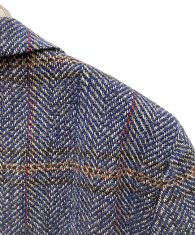 中古・古着通販】ETRO (エトロ) チェックチェスターコート ネイビー