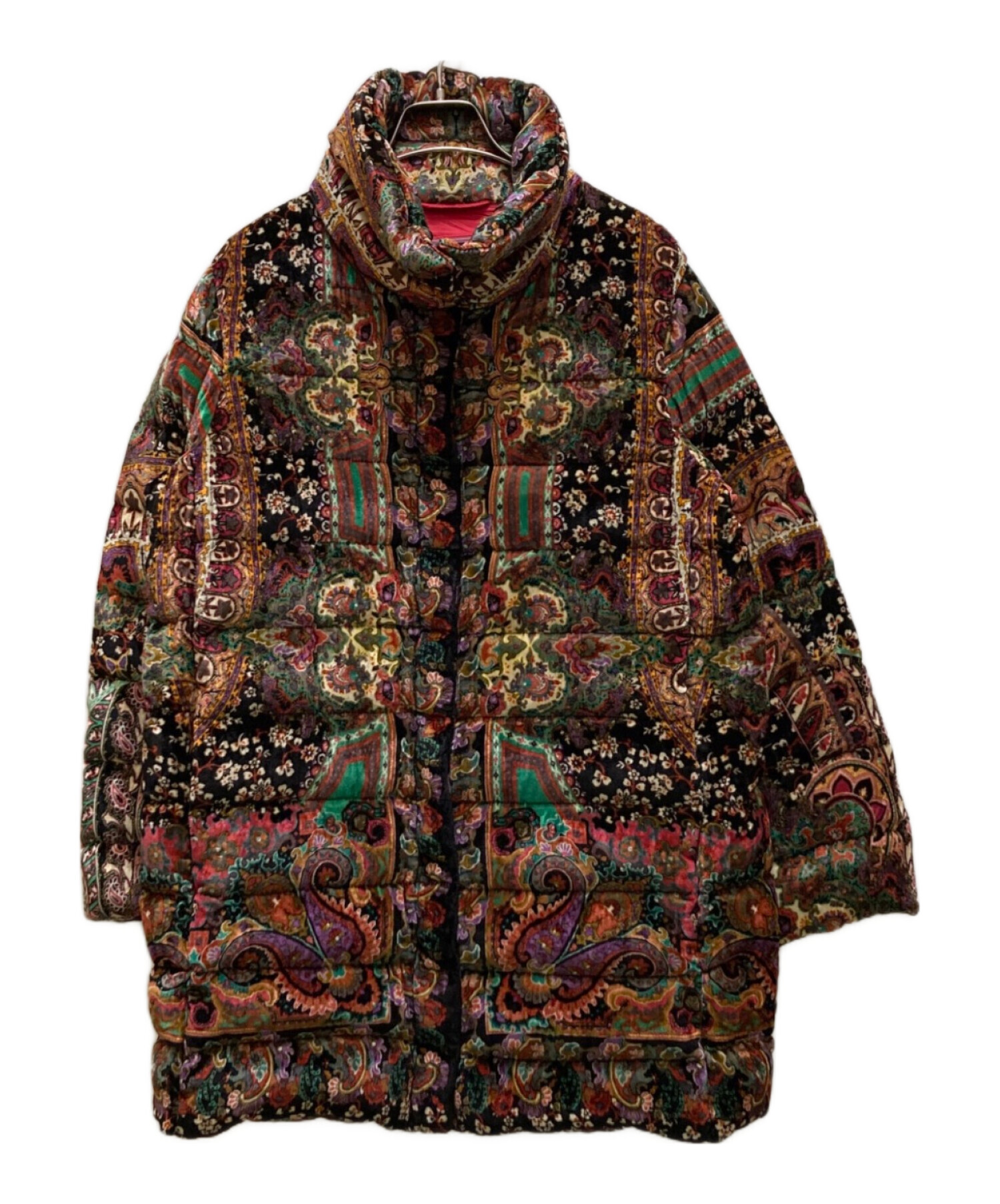 ETRO　エトロ　コーデュロイジャケット 中古・古着通販】ETRO (エトロ) 総柄ベロアスタンドカラーダウン