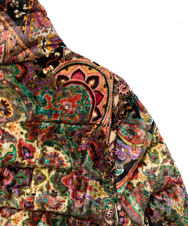 中古・古着通販】ETRO (エトロ) 総柄ベロアスタンドカラーダウン