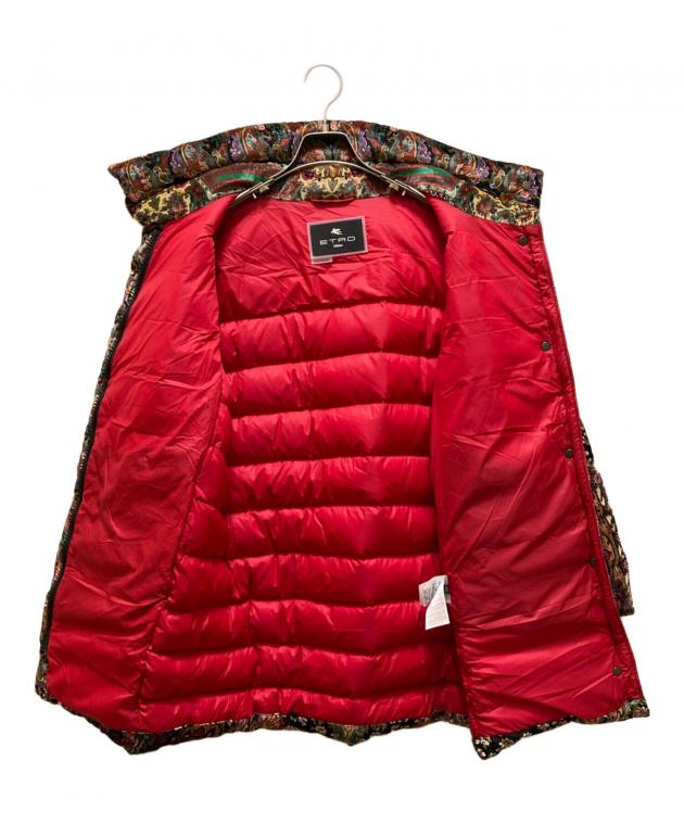 お値下げしましたETRO 多色 ダウンジャケット 中古・古着通販】ETRO (エトロ) 総柄ベロアスタンドカラーダウン