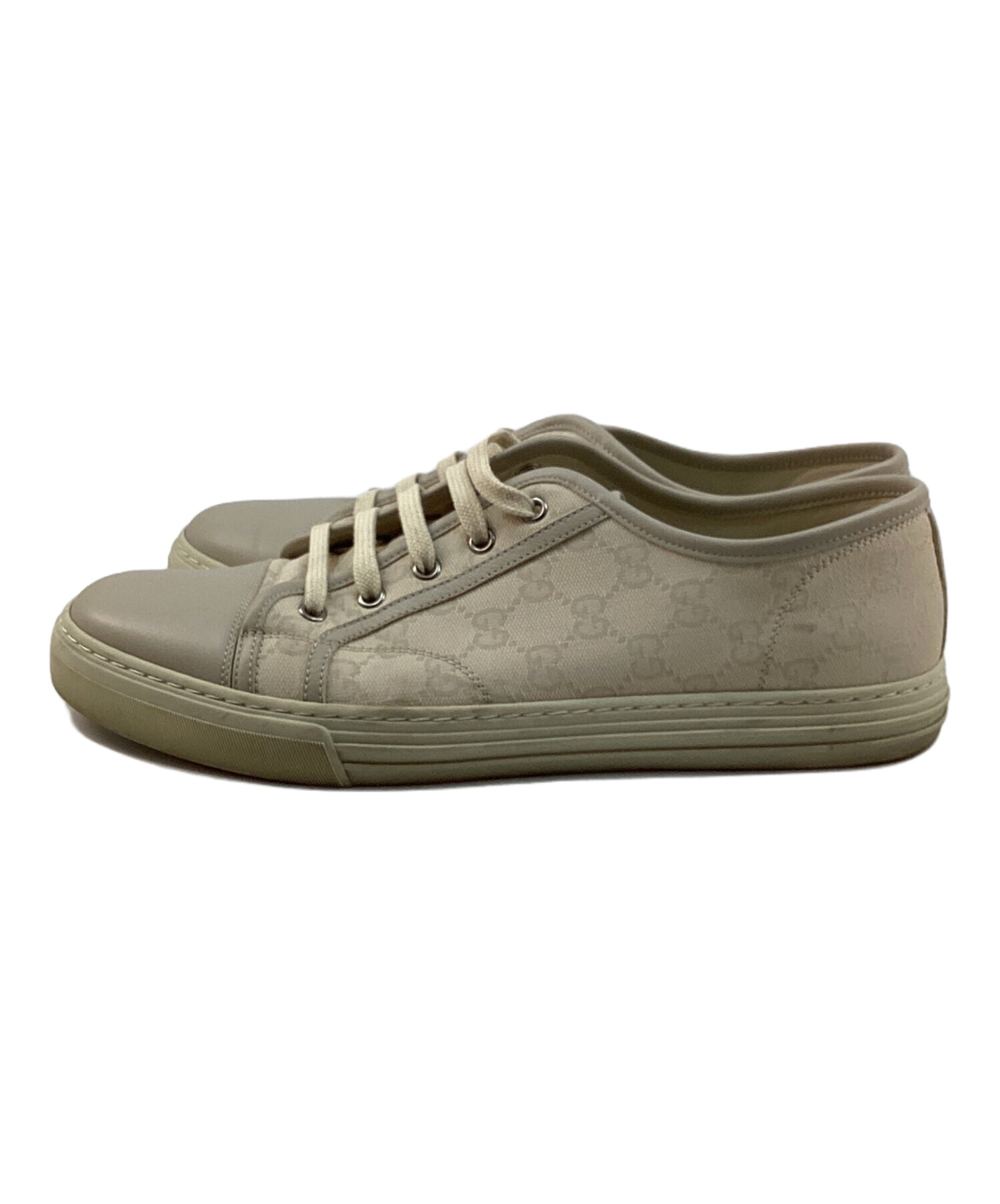 GUCCI GGキャンバス柄スニーカー 中古・古着通販】GUCCI (グッチ) GGキャンバスローカットスニーカー