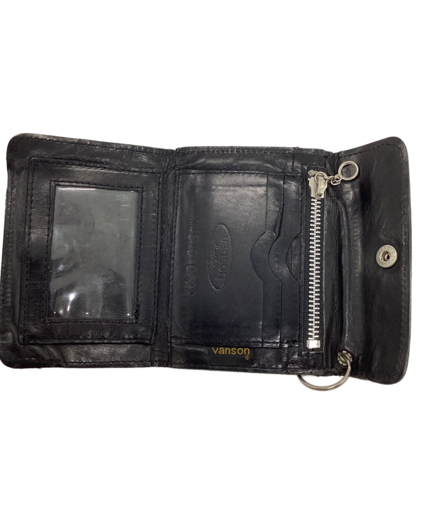 中古・古着通販】VANSON (バンソン) 3つ折り財布 ブラック｜ブランド