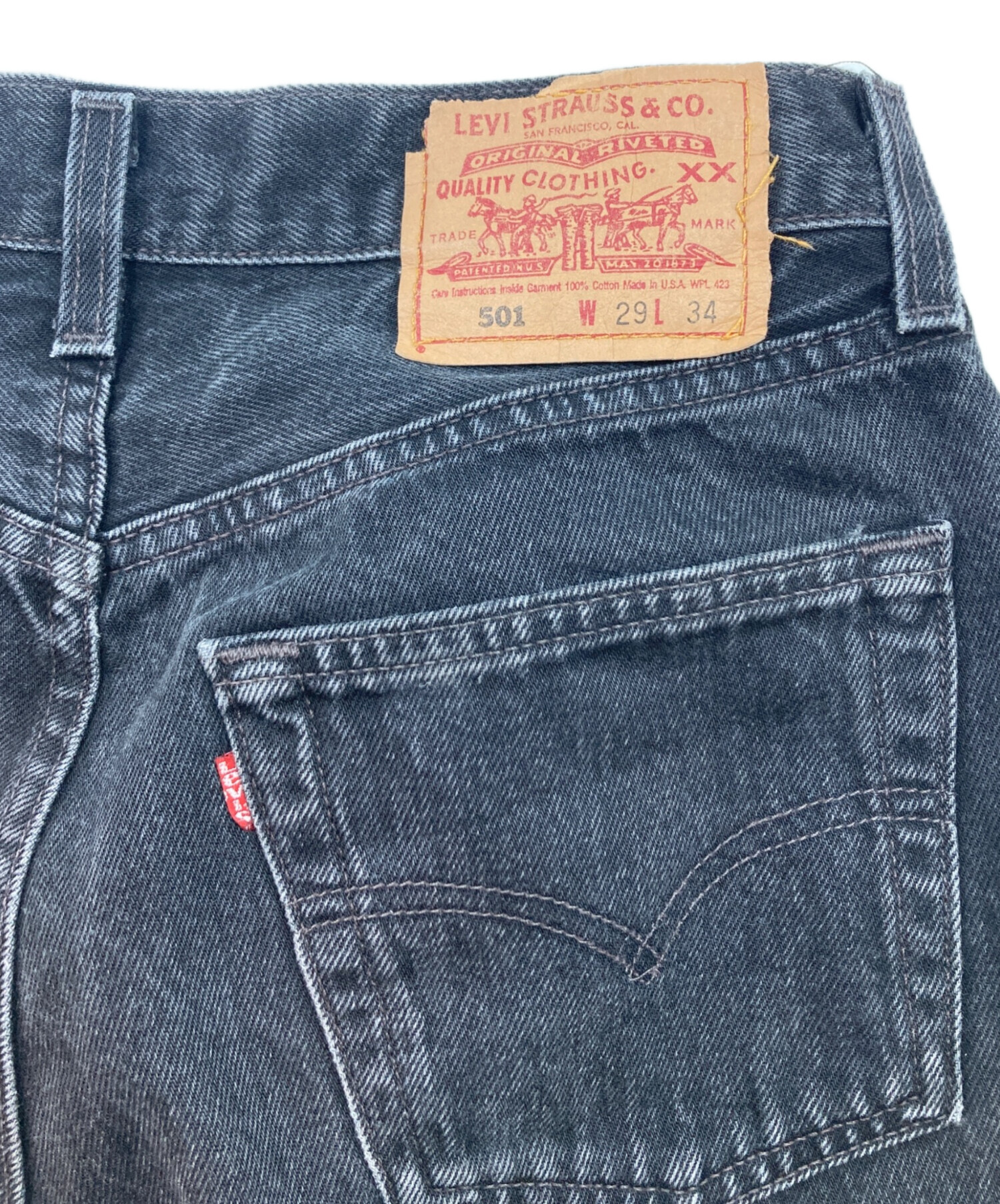 中古・古着通販】LEVI'S (リーバイス) 501 デニムパンツ ブラック