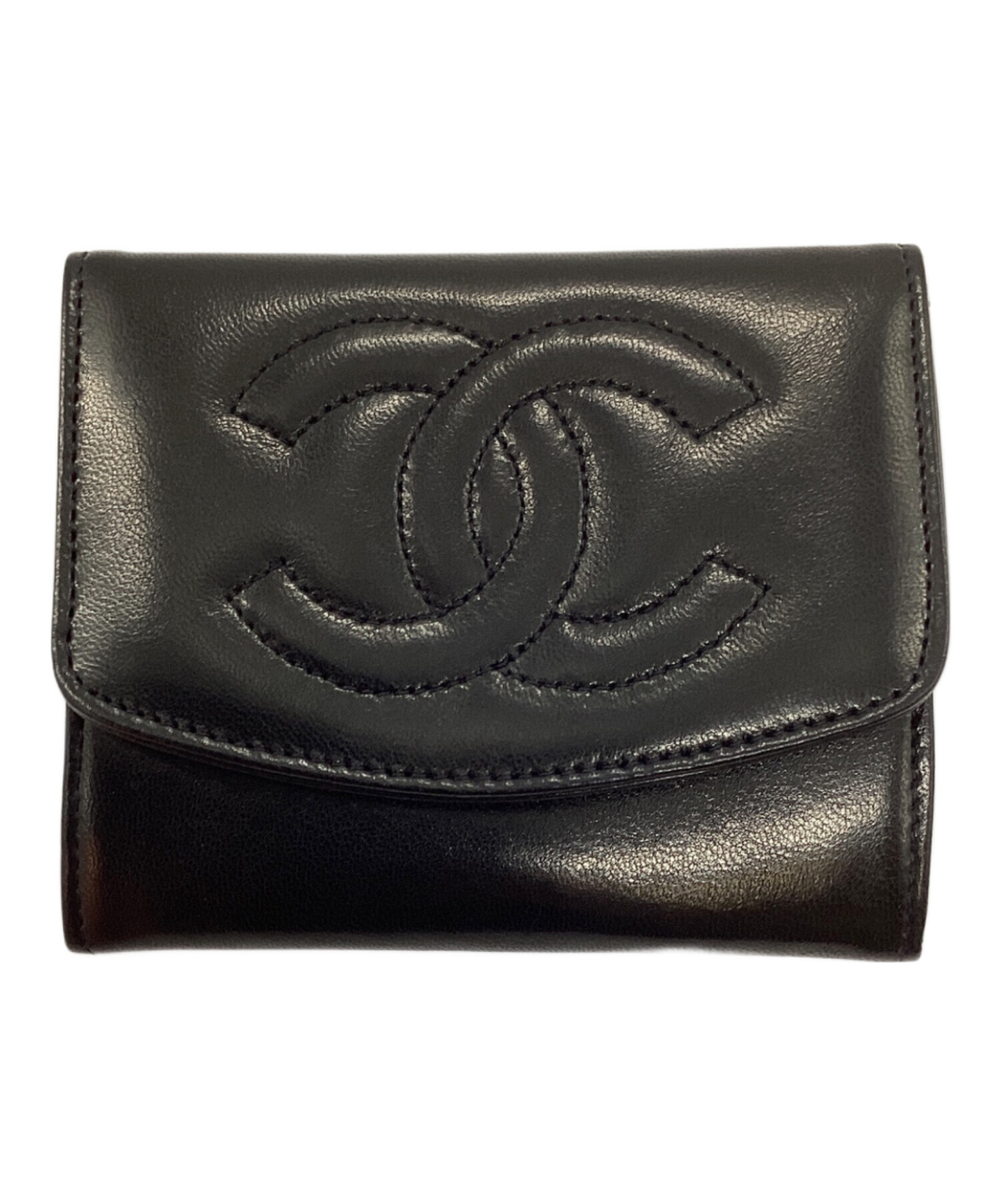CHANELラムスキン ココマークケース 中古・古着通販】CHANEL (シャネル) ラムスキン ココマークコイン