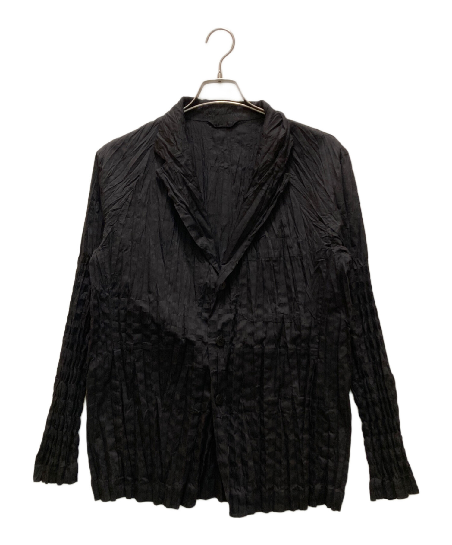 プリーツ テーラードジャケット黒の3サイズ 新品タグ付き】プリーツ