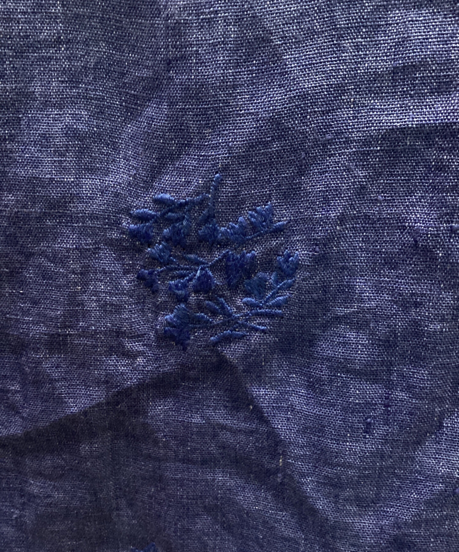 中古・古着通販】aodress (アオドレス) 刺繍リネンブラウスワンピース
