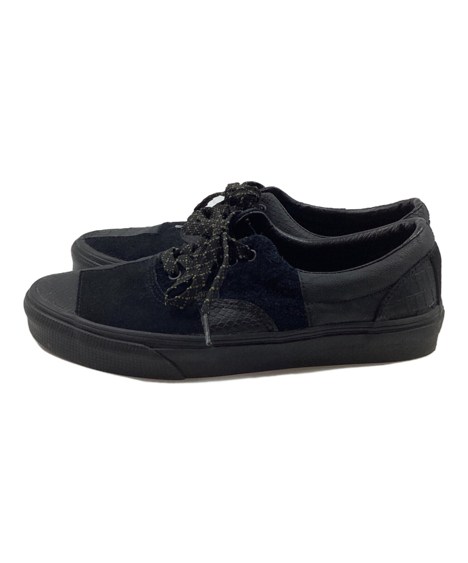 新品 VANS エラ パッチワーク レザー スニーカー ブラック 26cm VANS (バンズ) エラ パッチワーク レザースニーカー ブラック サイズ:27.5cm