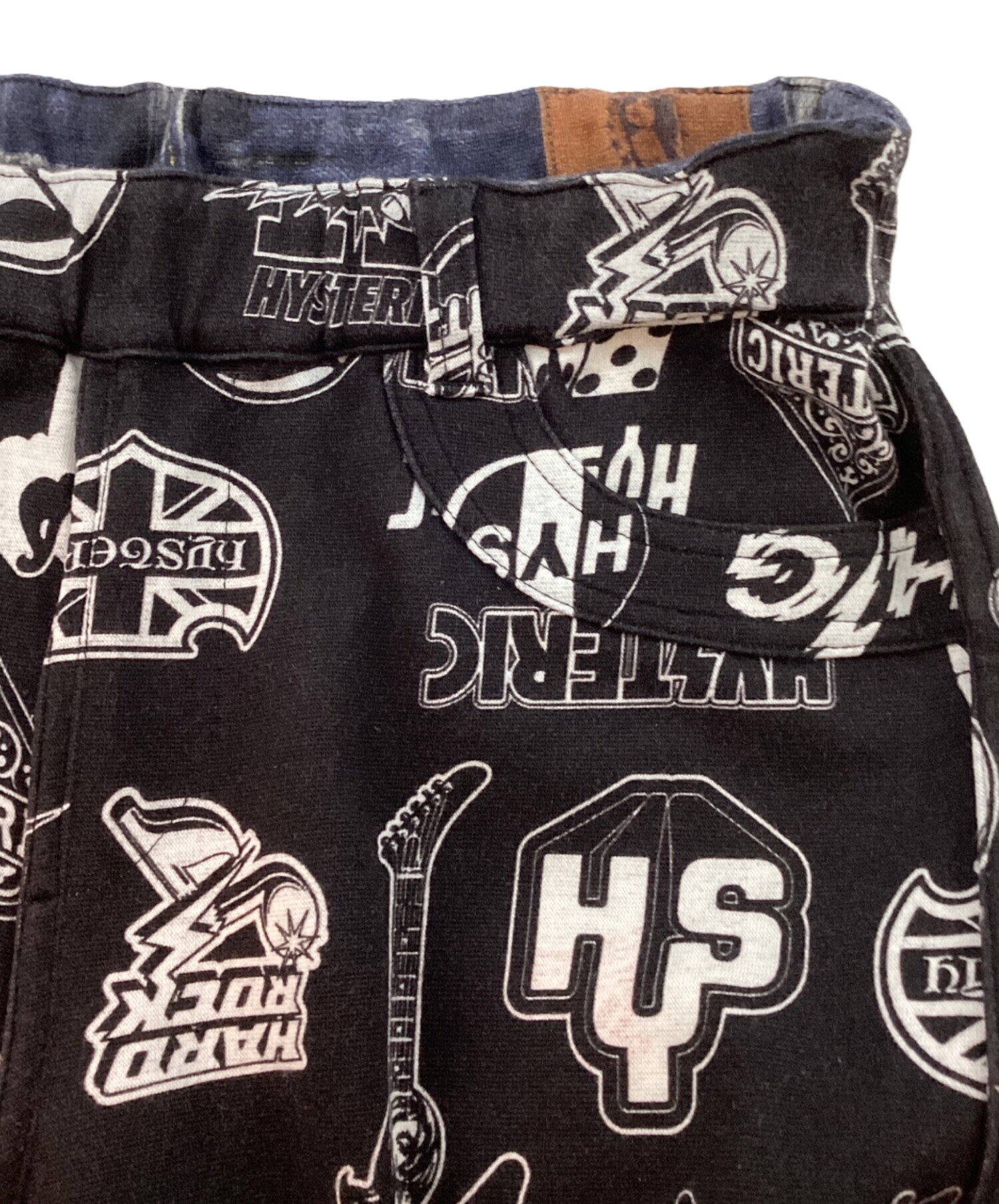 美品　ヒステリックグラマー REBEL ROCK柄 リバーシブルスウェットパンツ HYSTERIC GLAMOUR（ヒステリックグラマー）の「REBEL ROCK柄