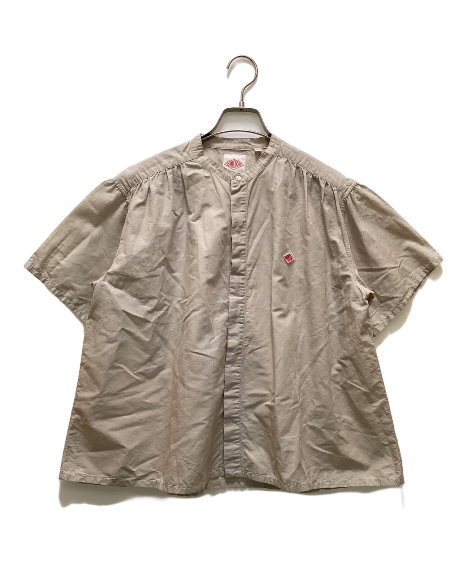 中古・古着通販】DANTON (ダントン) コットンリネン 半袖バンドカラー 