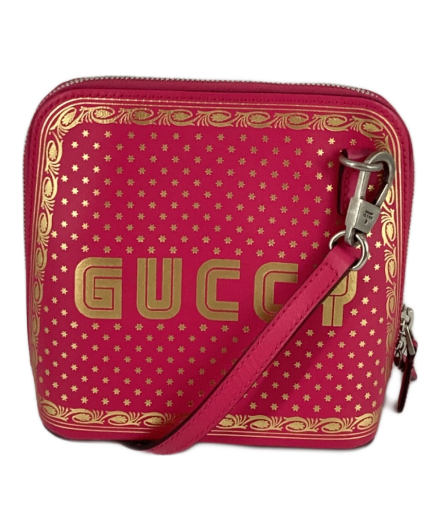 中古・古着通販】GUCCI (グッチ) GUCCY レザー ショルダーバッグ
