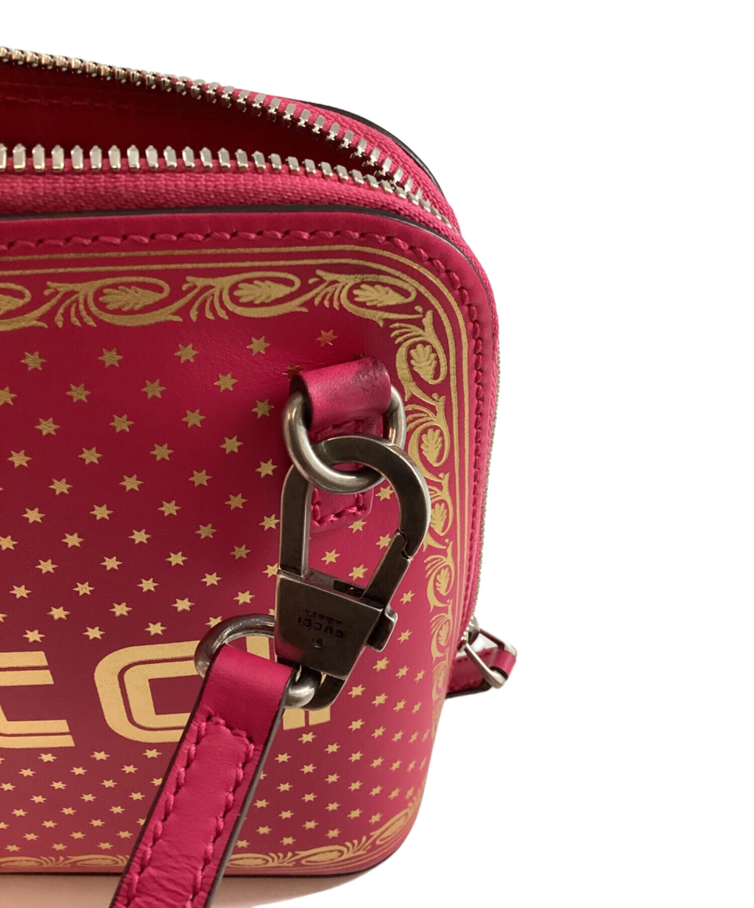 中古・古着通販】GUCCI (グッチ) GUCCY レザー ショルダーバッグ