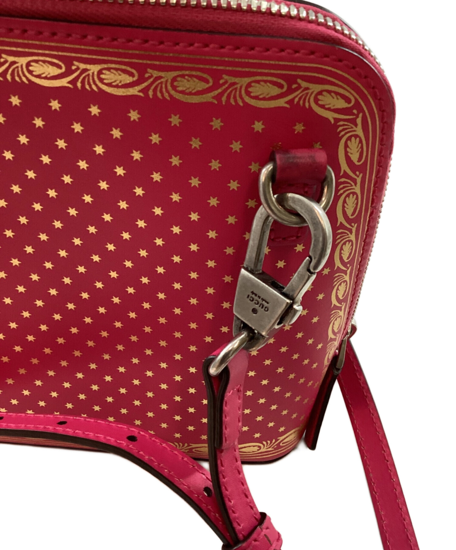 中古・古着通販】GUCCI (グッチ) GUCCY レザー ショルダーバッグ