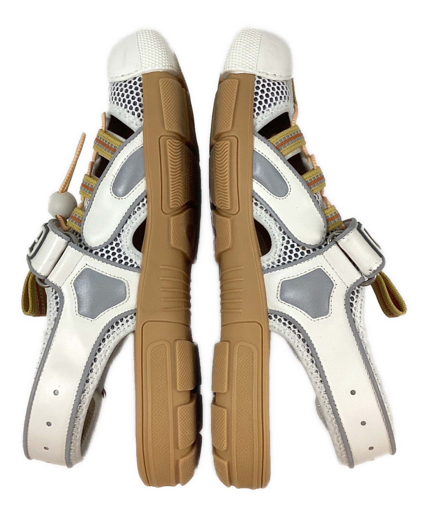中古・古着通販】GUCCI (グッチ) リフレクトベルクロサンダル ホワイト 
