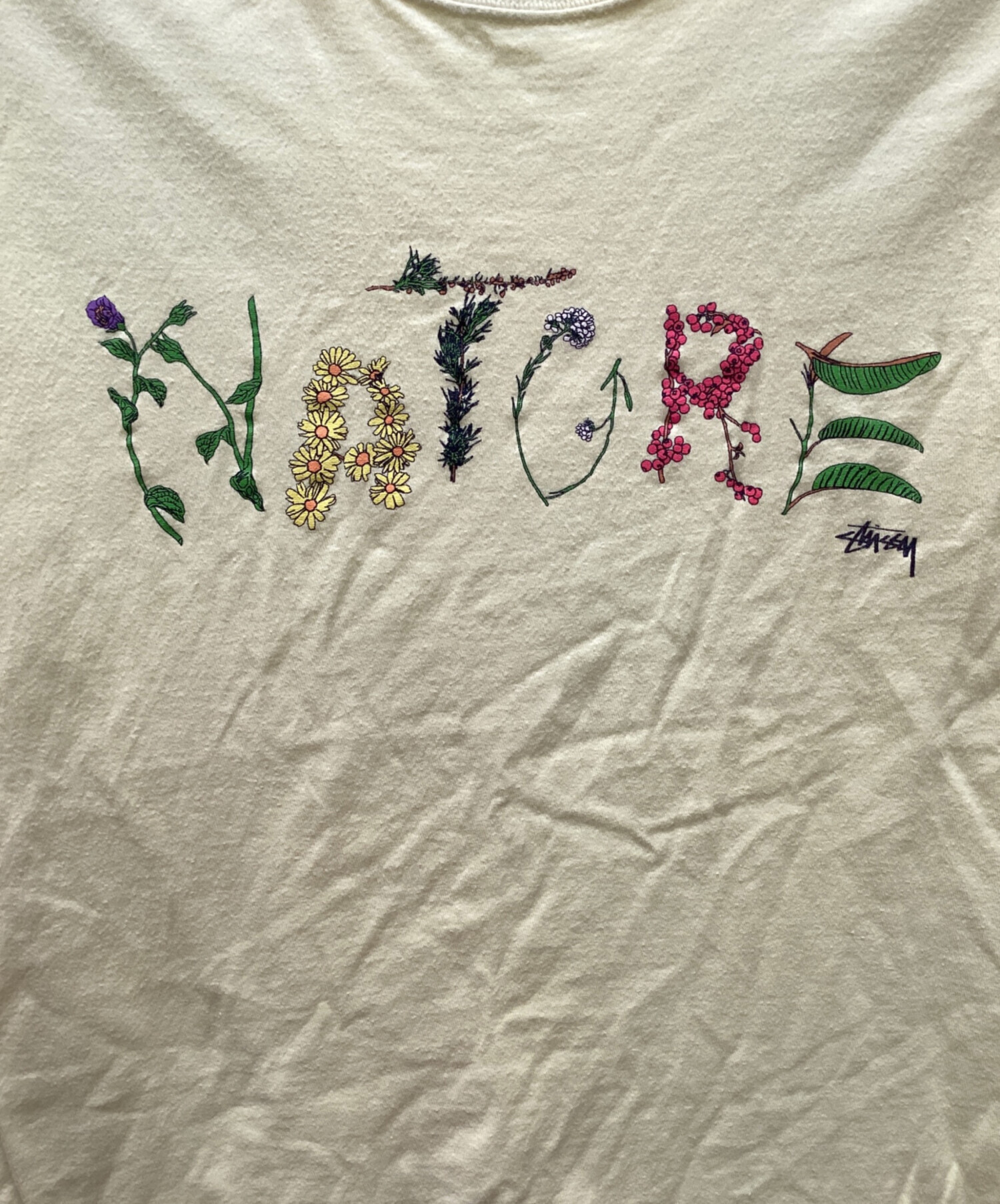 中古・古着通販】stussy (ステューシー) NATURE プリントTシャツ