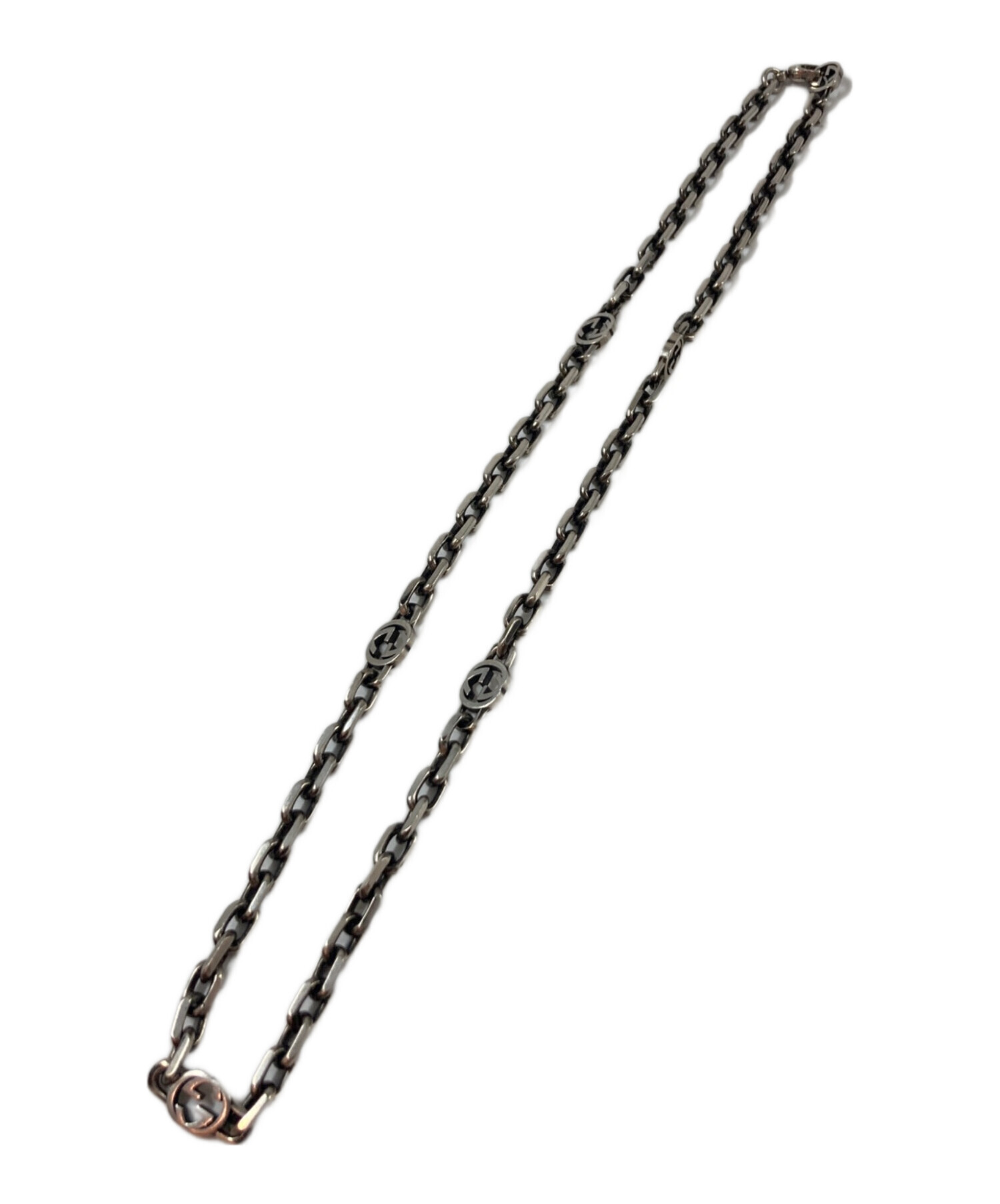 美品譲渡 GUCCI シルバー チェーンネックレス グッチ GUCCI アクセサリー ネックレス ペンダント シルバー