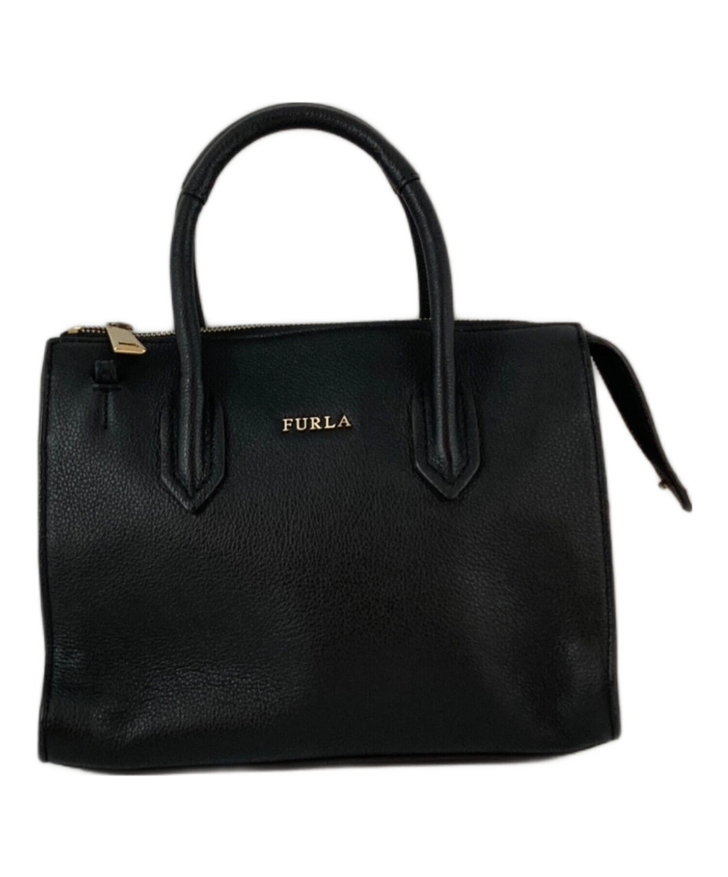 中古・古着通販】FURLA (フルラ) 2WAYレザーハンドバッグ ブラック 