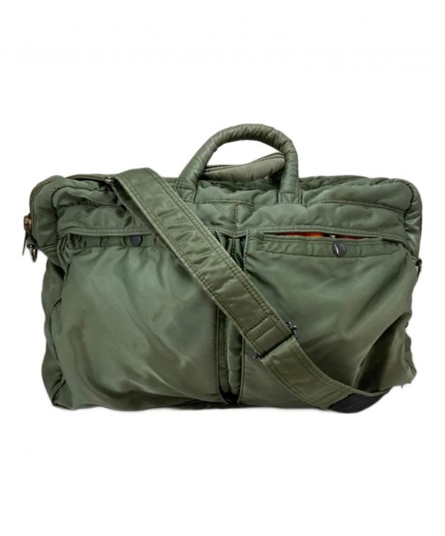 PORTER 吉田カバン タンカー ショルダーバッグ 2層 セージグリーン 中古 美品✨】ポーター タンカー ショルダーバッグ斜めがけ 2層